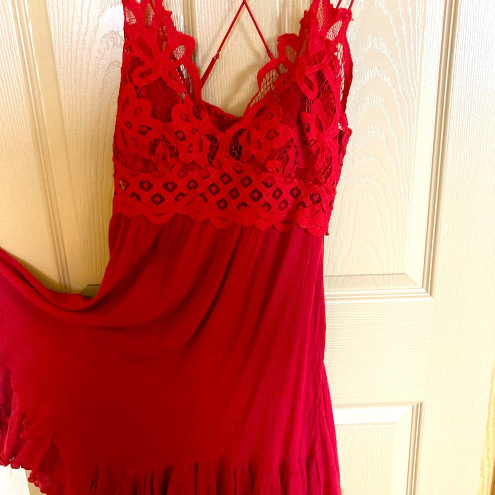 Red Free People Dress